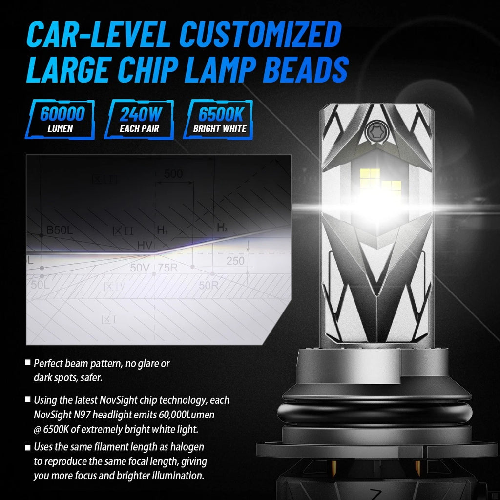 4X 9005 9006 LED Combo Headlight Bulbs for