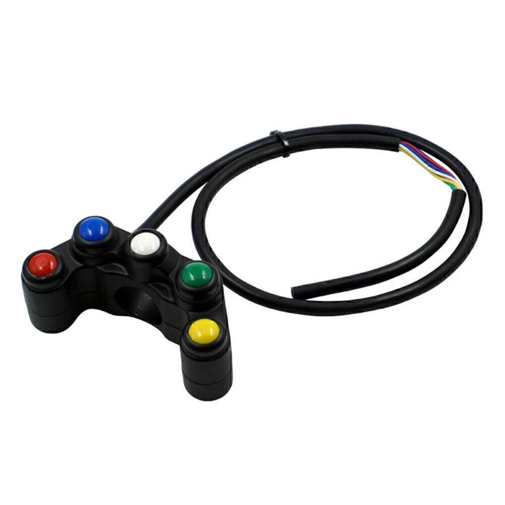 7/8" 22mm Universal 5-Button Handlebar Switch for Motorcycle