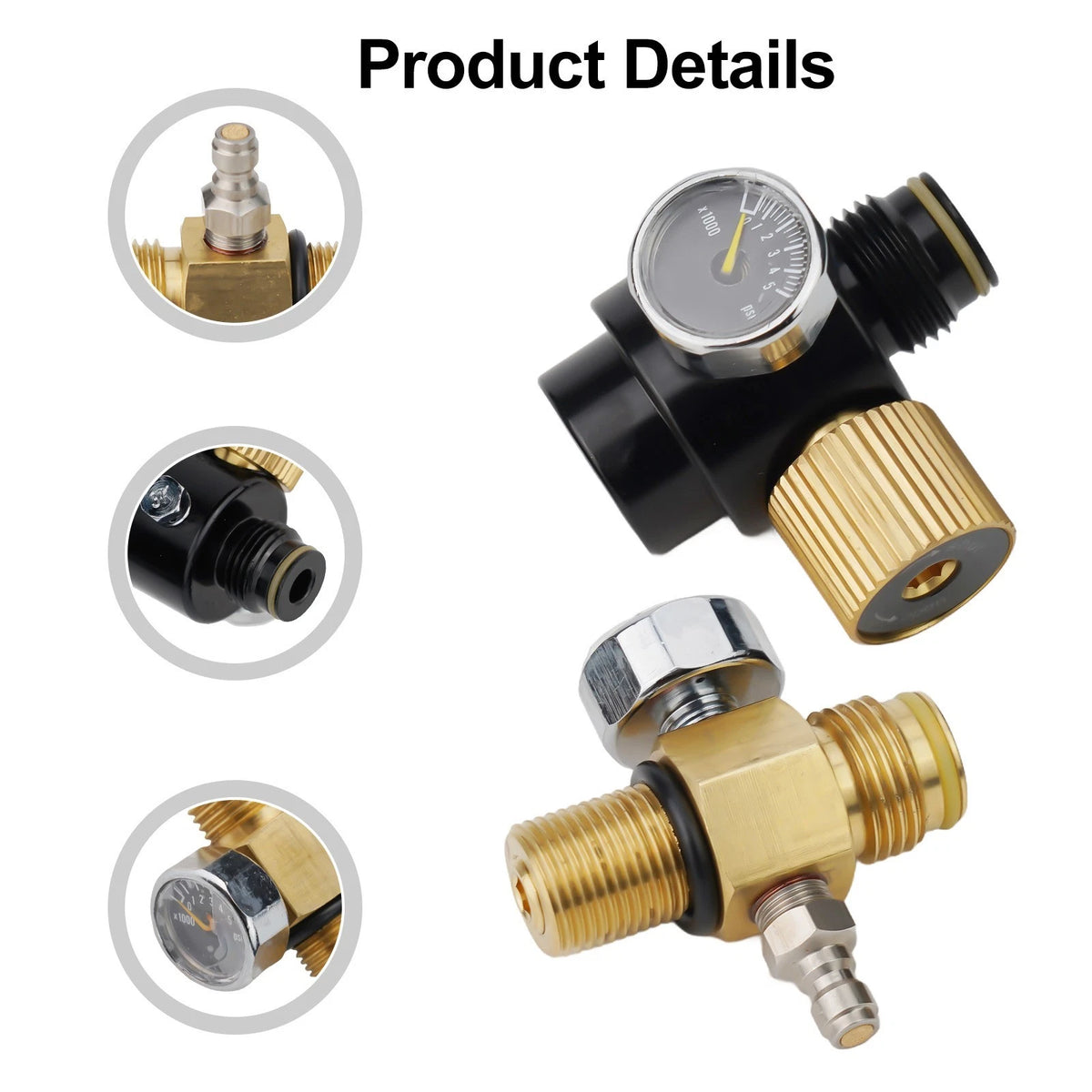 Adjustable Pressure Regulator for Stainless Steel Applications (3000psi)