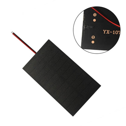 2 PC Solar Panels for Efficient Charging of 3 7V 107X61MM