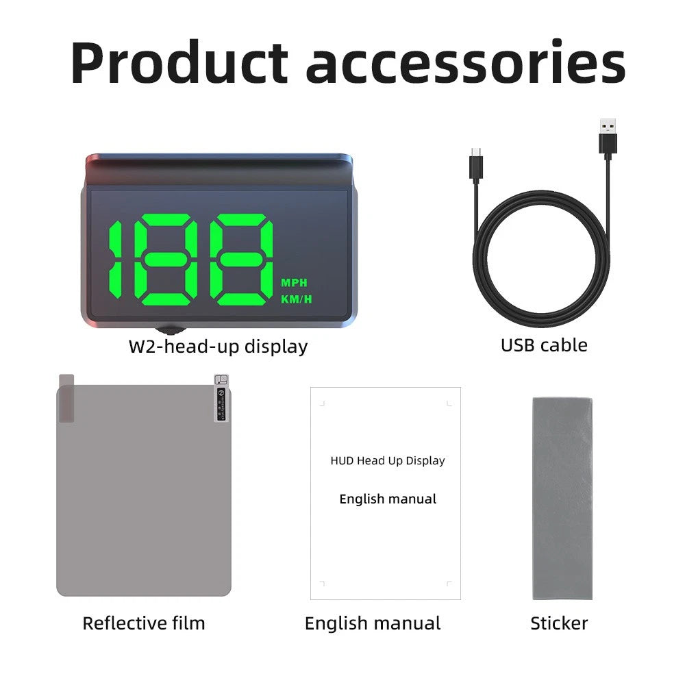 Universal Digital Speedometer Car Truck HUD Head Up Display Odometer MPH KMH