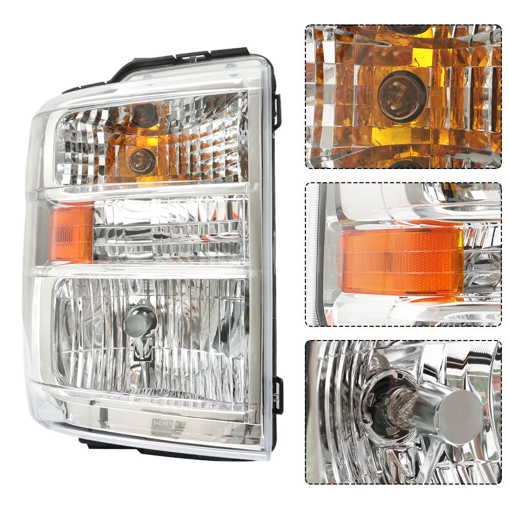 Headlight Assembly Set for Ford E150 E250 E350 E450 (2008–2014) Right + Left