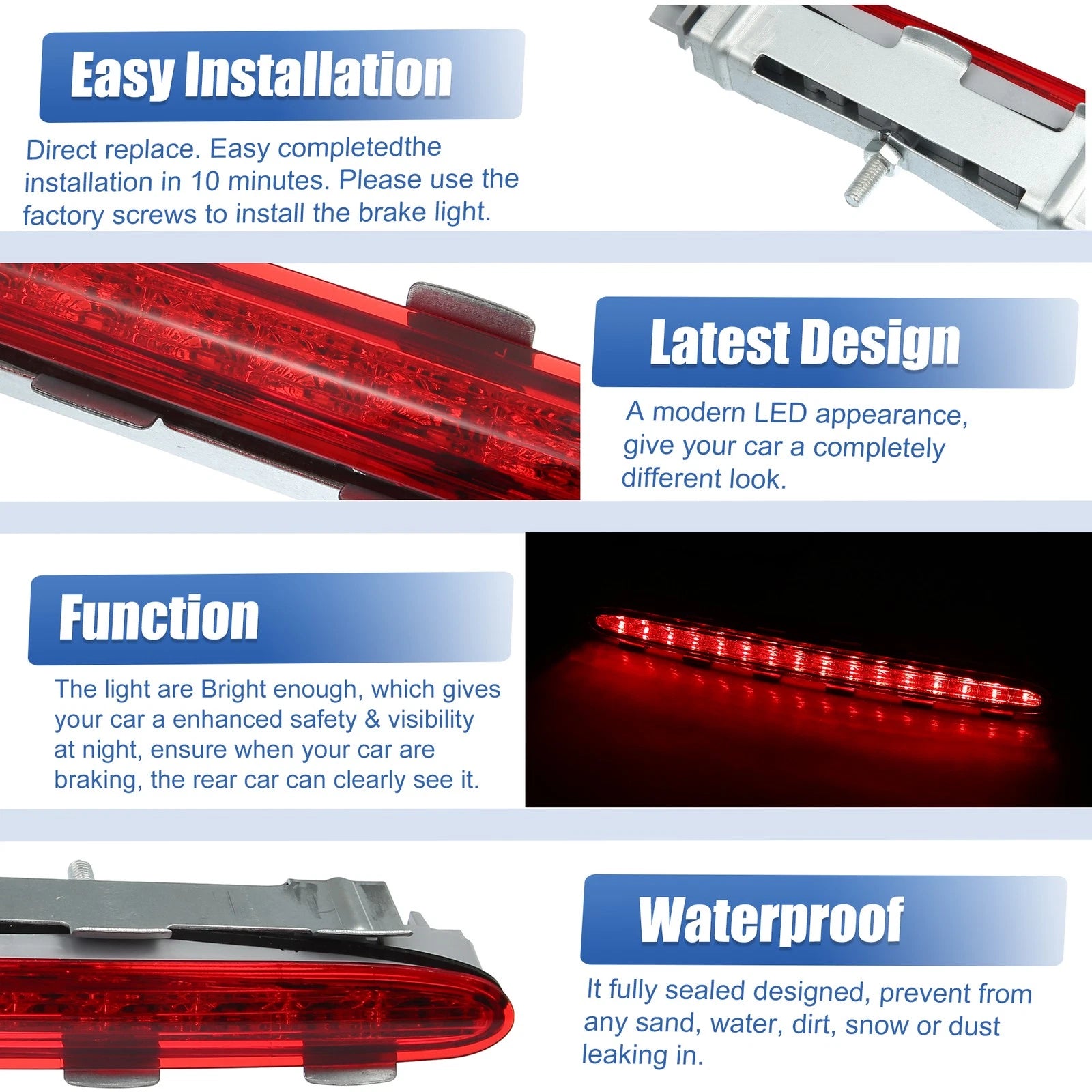 High Level Third Rear Brake Stop Light Replacement for Mercedes-Benz CLK (2003–2009)