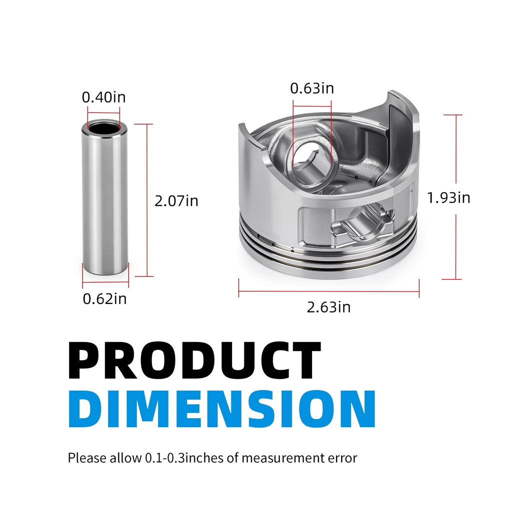 Oversize 0.5mm Piston Ring Kit for EZGO Golf Cart Robin 350cc (1996–2008)