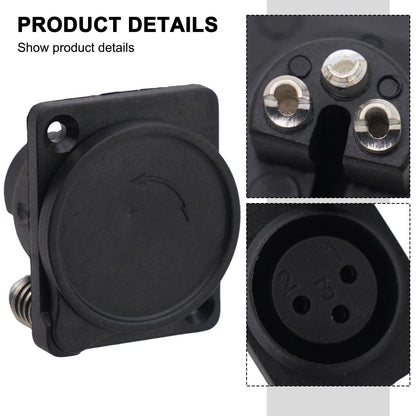 ABS Plastic Shell XLR 3-pin Female Socket for Mobility Scooter
