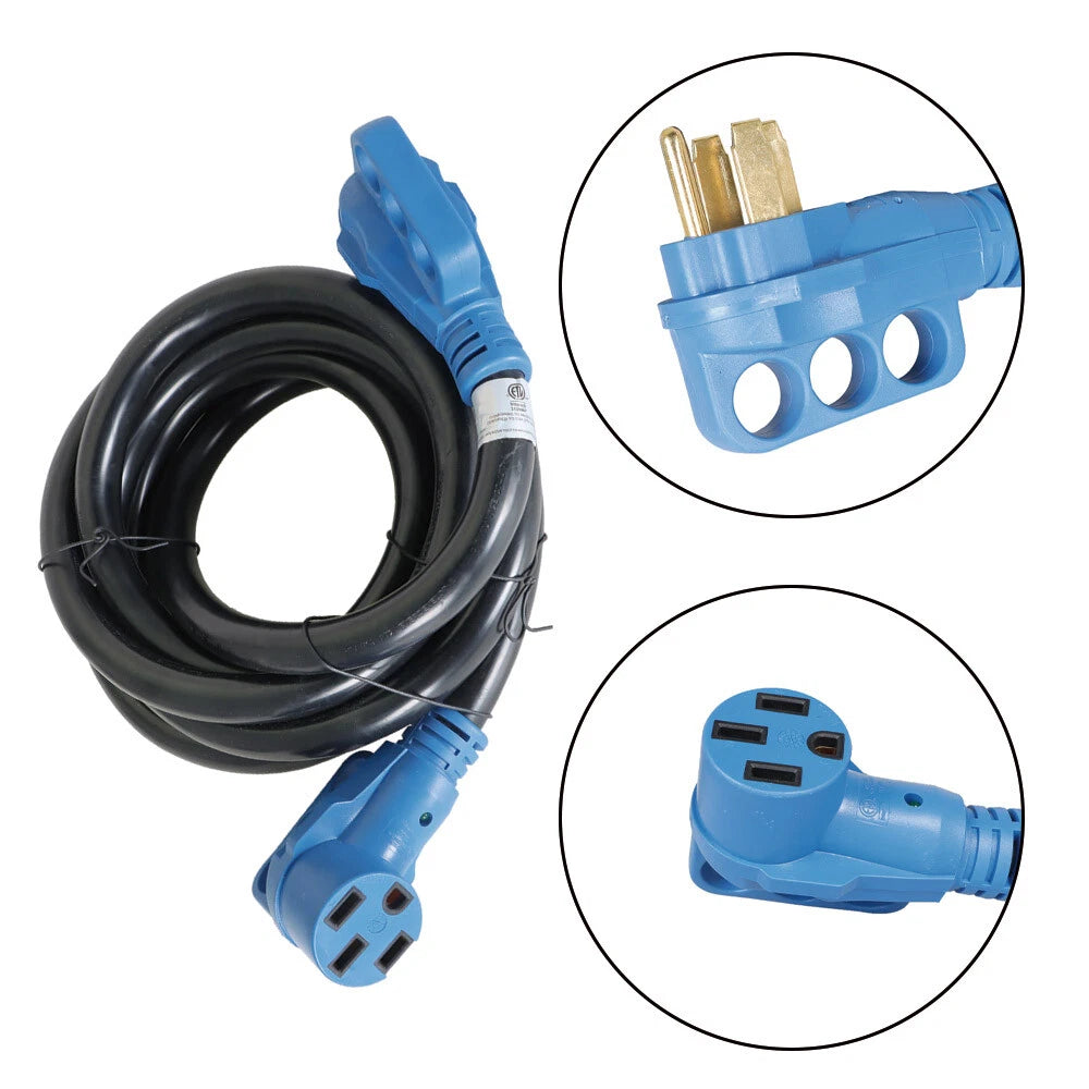 15 Feet 50 Amp RV Power Extension Cord with LED Indicator 14-50P/14-50R