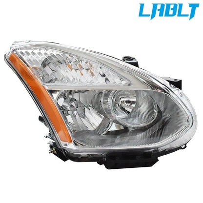 Set of 2 Chrome Clear Headlights for Nissan Rogue (2008–2013)