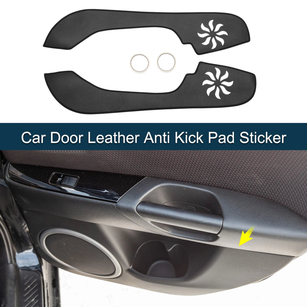 Car Door Leather Anti Kick Pad Sticker for Audi TT (2008–2014) Black Set