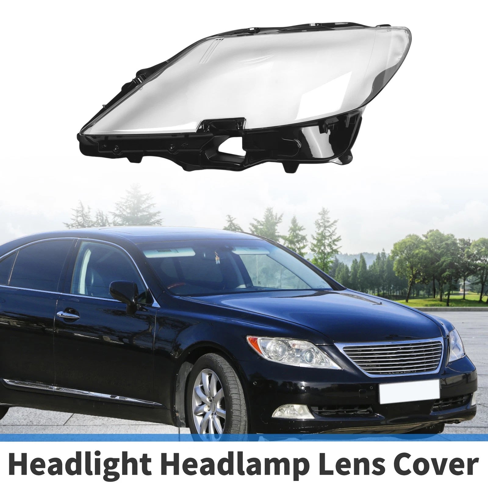 1 Pcs Headlight Lens Cover Front Left Replacement for Lexus LS460 (2007–2009)