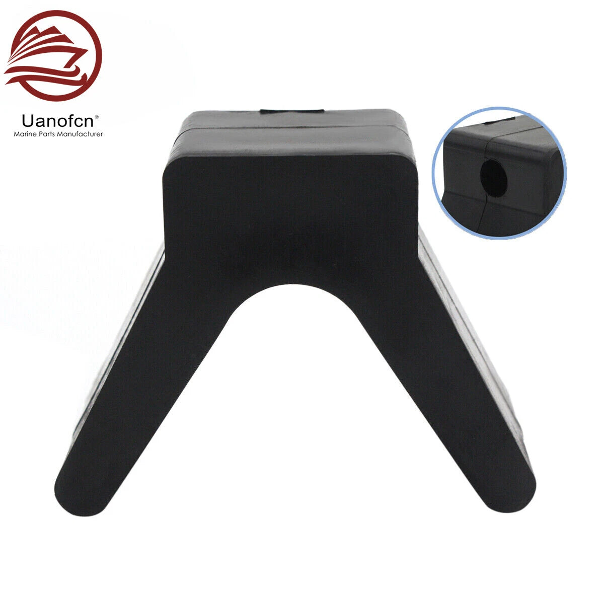 V Bow Stop for Boat Trailer (2 Inch Mounting Width) - Polyurethane Non Marking