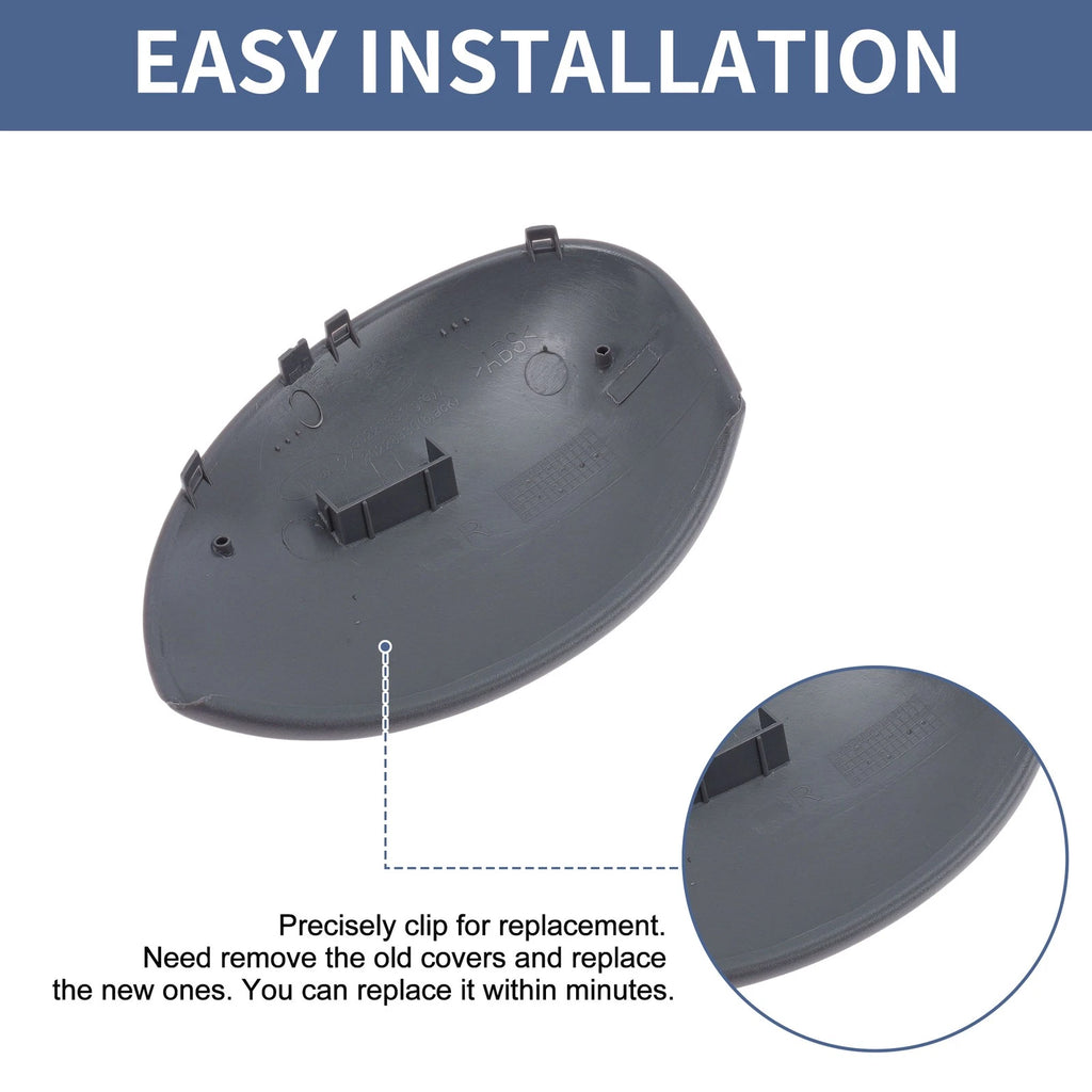 Right Passenger Side Mirror Cover Cap for Citroen C2 (2003–2009) - Grey