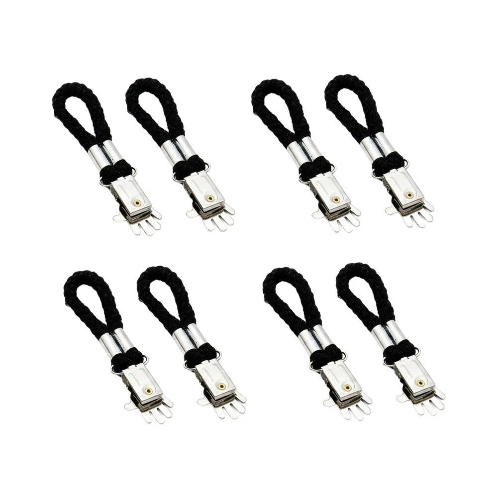 Set of 2 Beach Towel Clips with Flexible Elastic Lanyard