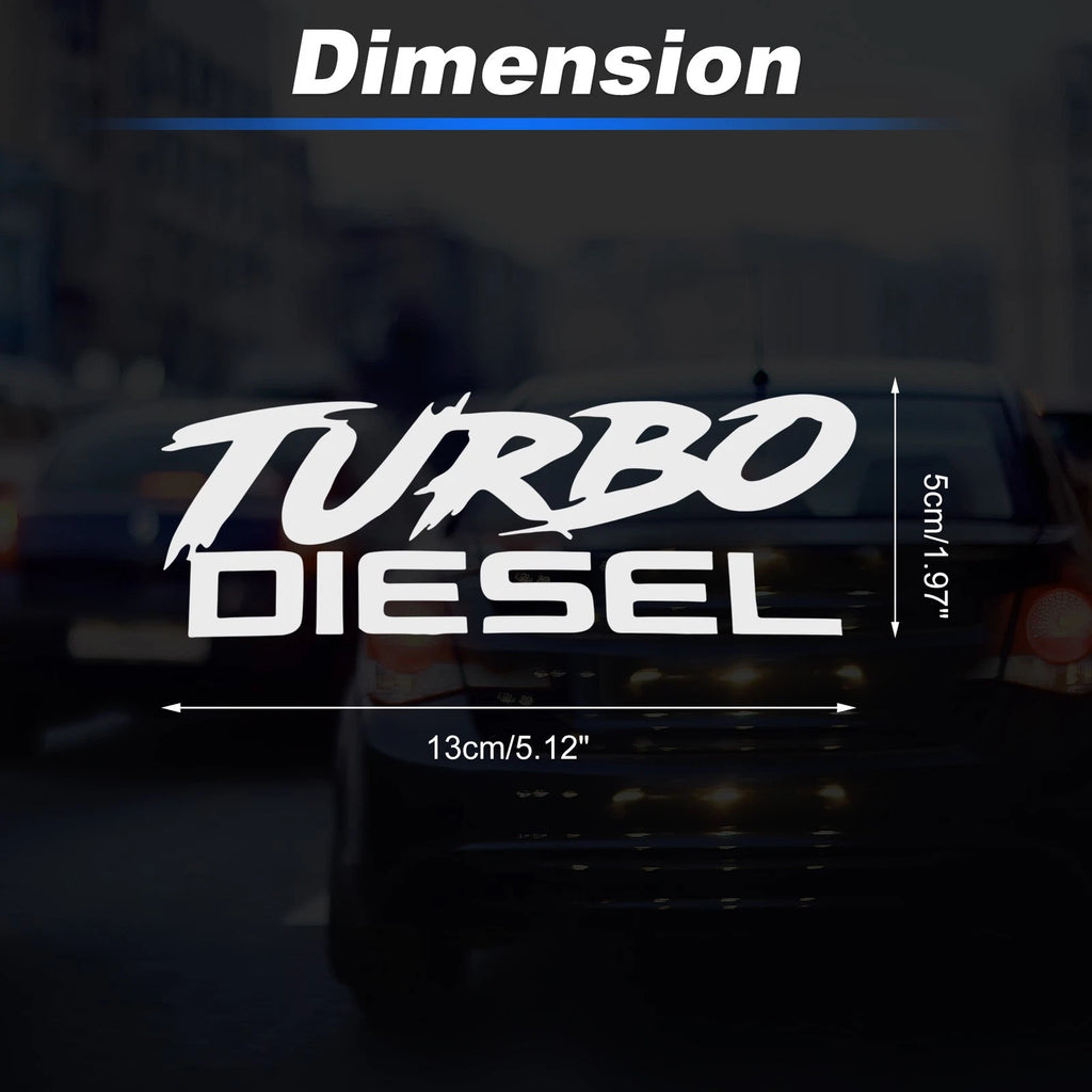 Reflective Bumper Decal for Turbo Diesel (Personalized)