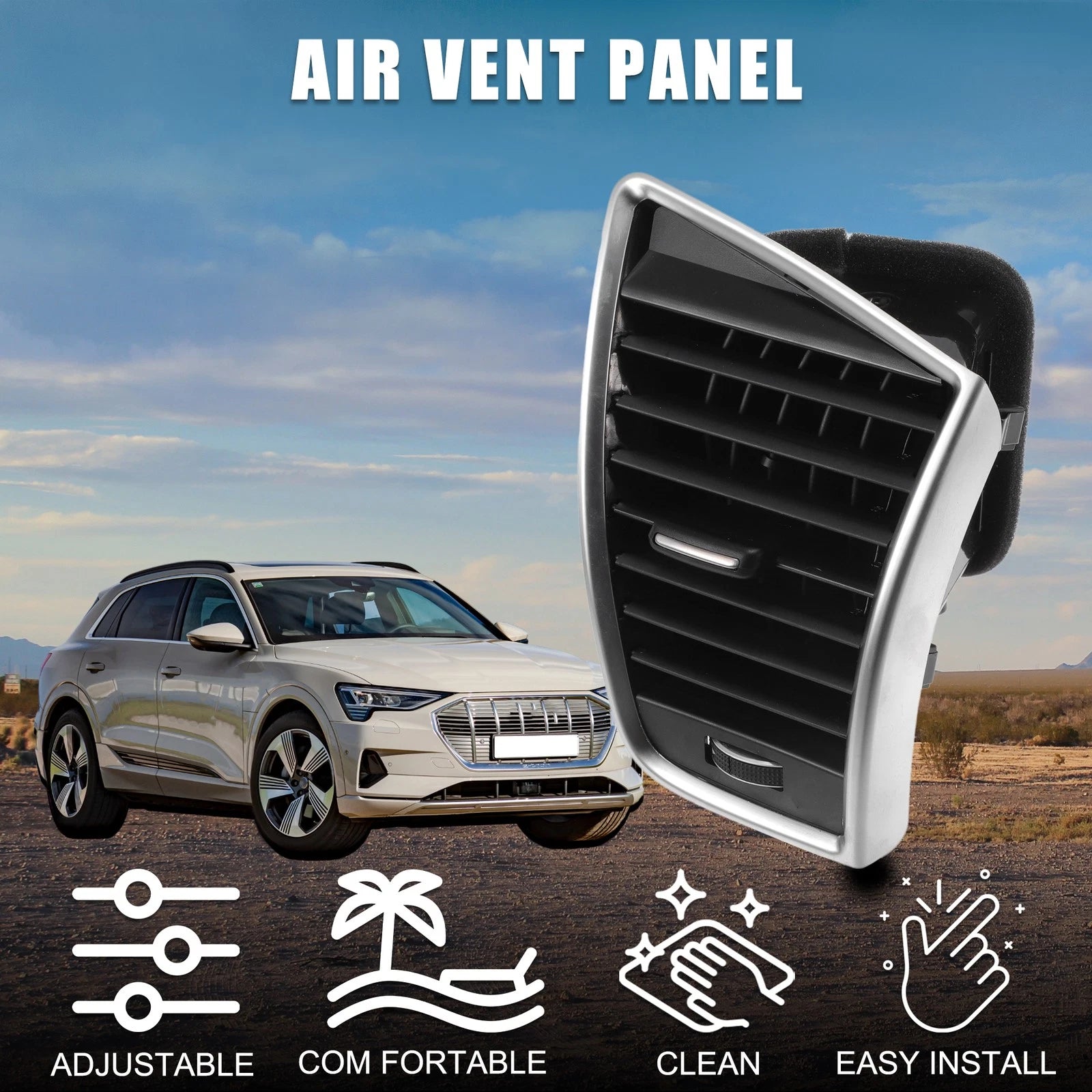Center Dash A/C Outlet Air Vent Panel Replacement for Audi Q5 (2013–2017)