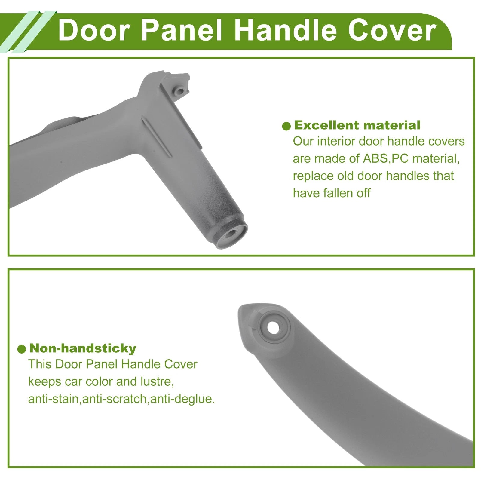 Door Panel Handle Pull Trim Cover for BMW X5 E70 (2007–2013) No. 51416969403 Gray Black