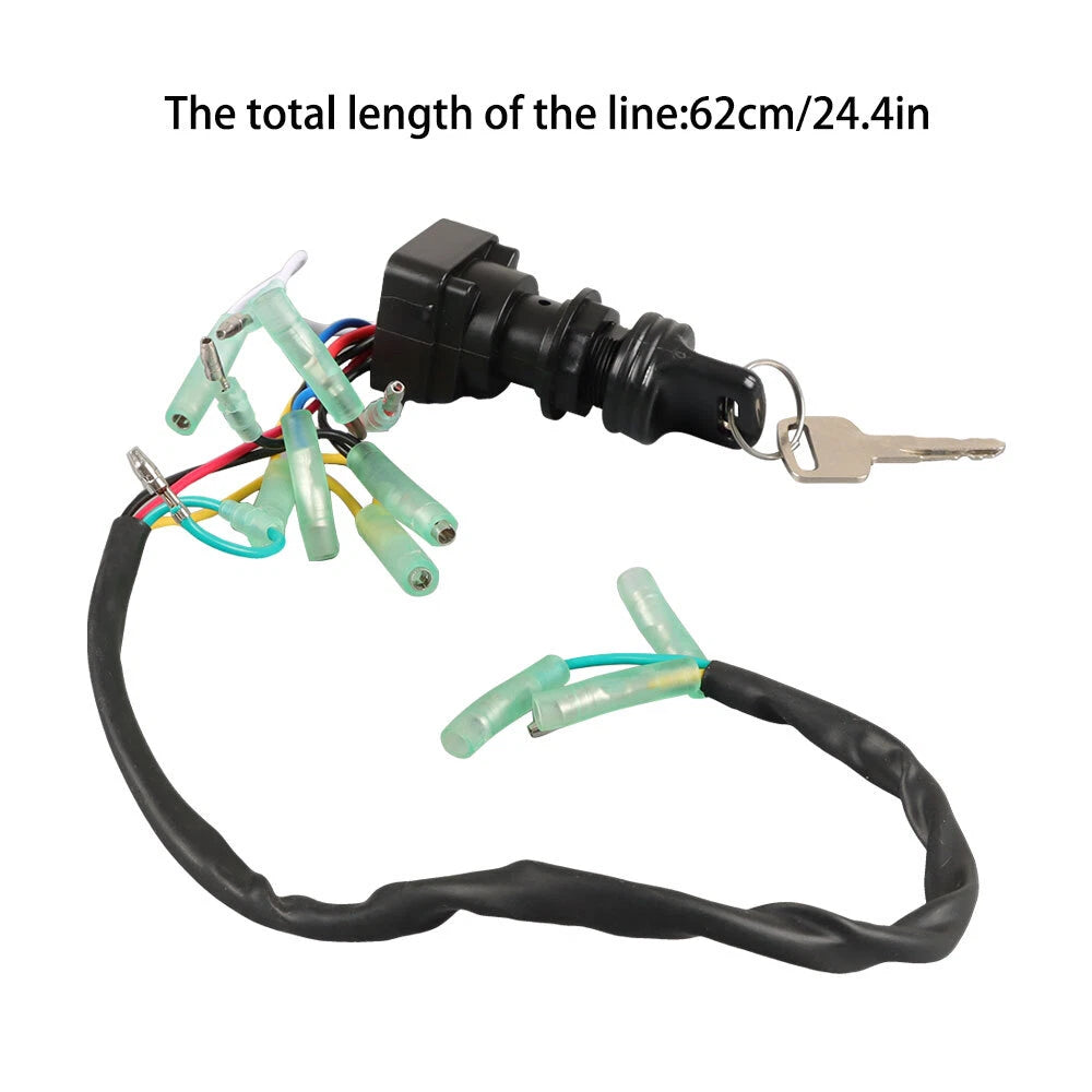 Ignition Switch Key Assembly for Yamaha Outboard Motor Control Box (703-82510-43-00)