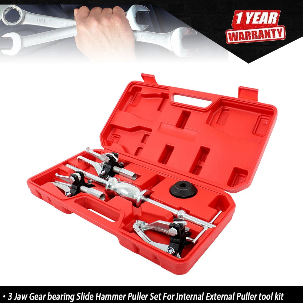 3 Jaw Gear Bearing Slide Hammer Puller Set for Universal Applications