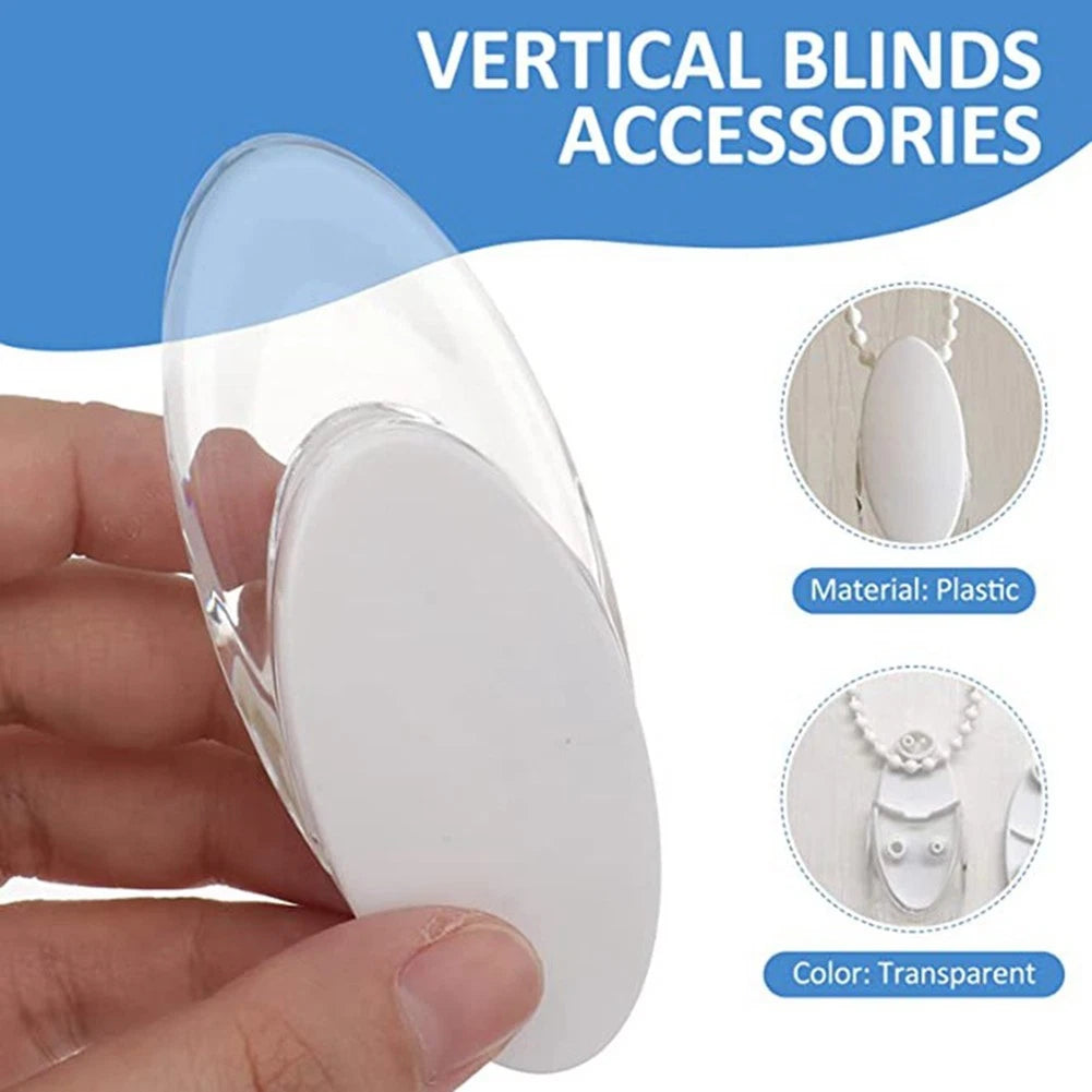 Set of 8 Transparent Handle Curtain Accessories for
