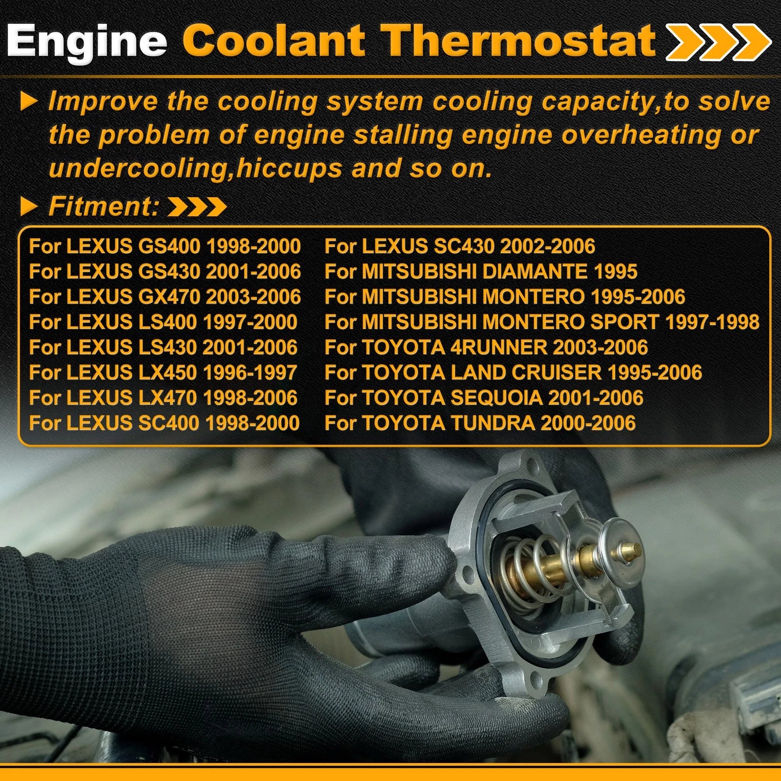 Engine Coolant Thermostat with Seal for Lexus GS400 (1998–2000)