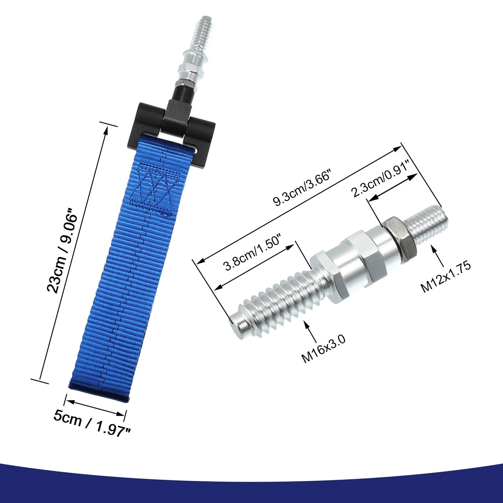 Tow Towing Hook Front Bumper Trailer Belt for BMW X5 (2007–2013)