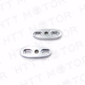 Chrome Motorcycle Mirror Block Off Plates for HTTMT (2.5" x 1")