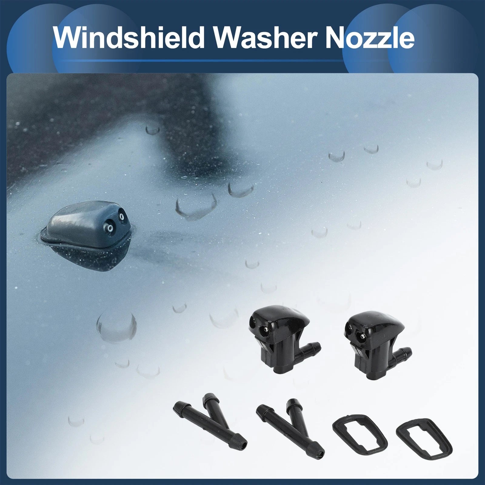 Windshield Washer Nozzle with Hose Connector for Jeep Grand Cherokee (2011–2021)