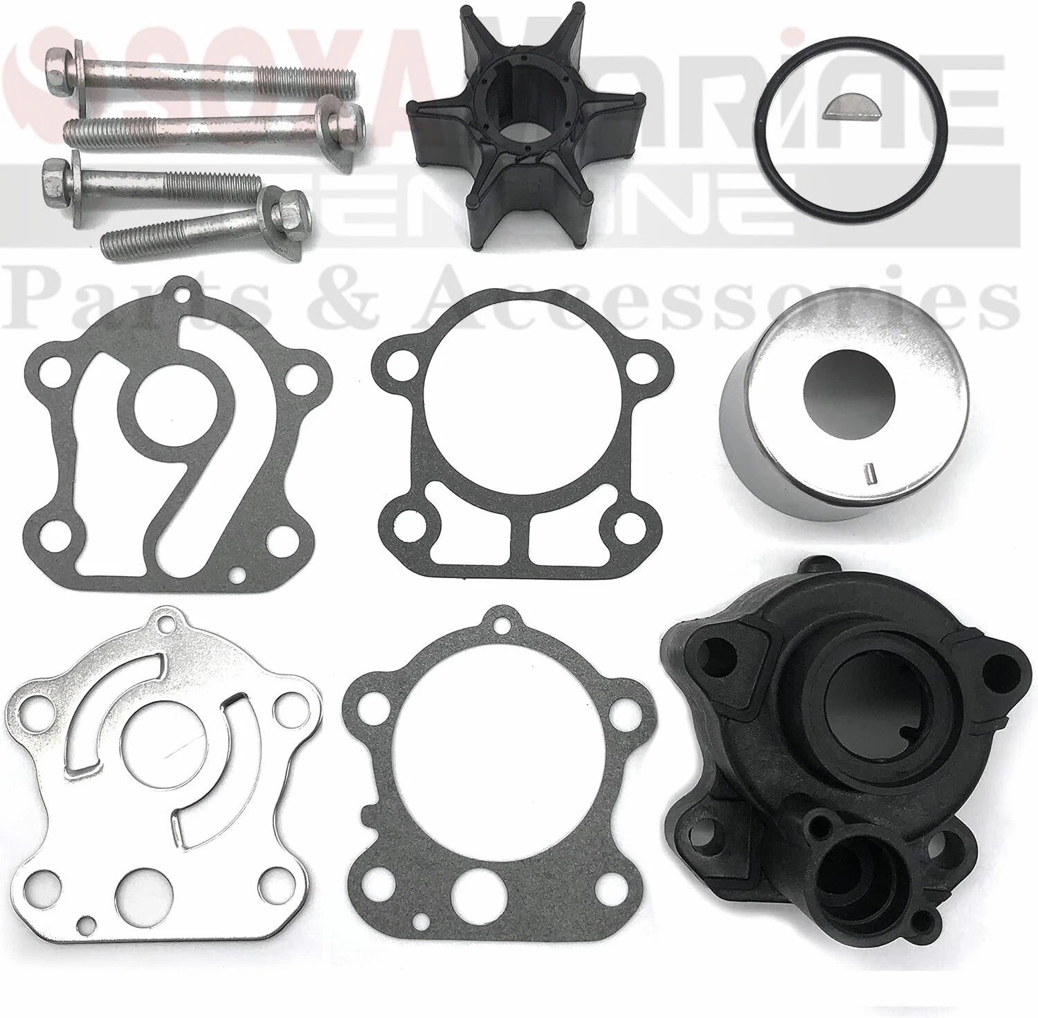 Water Pump Rebuild Kit for Yamaha Marine F75 F80 F90 F100 (18-3409, 67F-W0078-00)