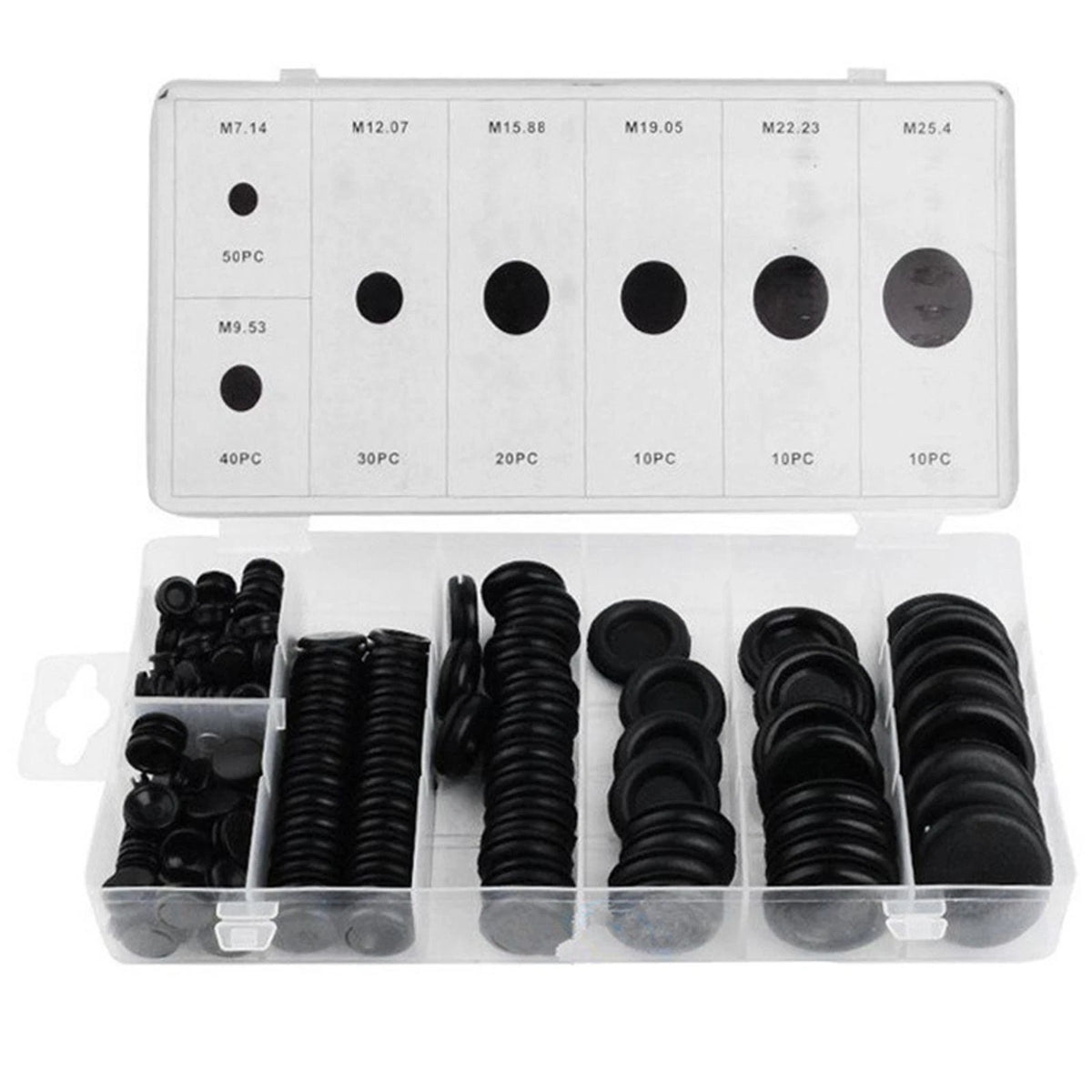 170pcs Rubber Washer Firewall Hole Plug Gasket Seal Ring for