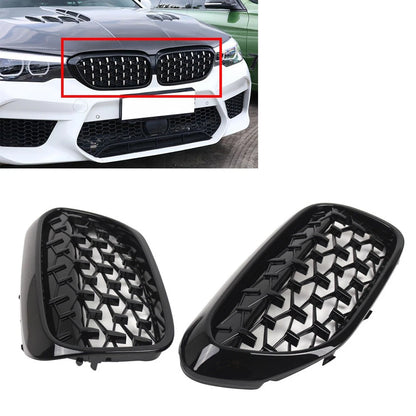Front Kidney Grille Glossy Black for BMW 5 Series G30 G31 (2017–2019)