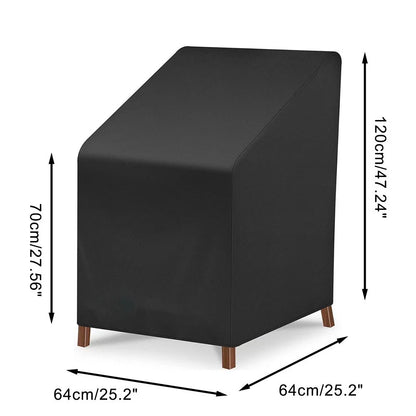 Outdoor Chair Cover for Stackable High Back Chairs (Heavy Duty)