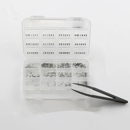 360Pack 0.2mm Assorted E-Clips for Watch Repair (12 Sizes)