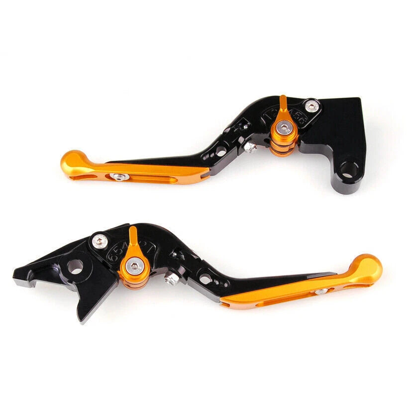 Adjustable Folding Brake Clutch Levers for Kawasaki ZX636R/ZX6RR (2003–2008) Gold