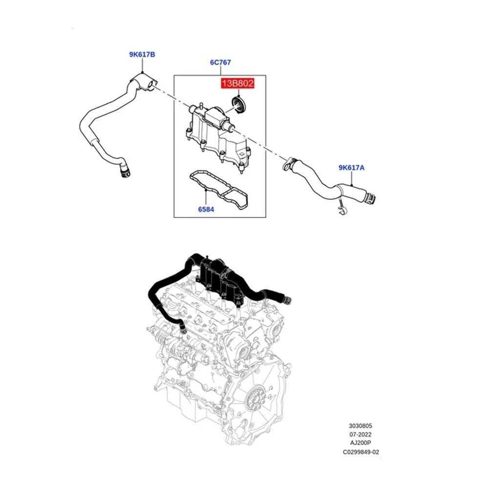 Engine Valve Cover for Range Rover Evoque (2012–Present)