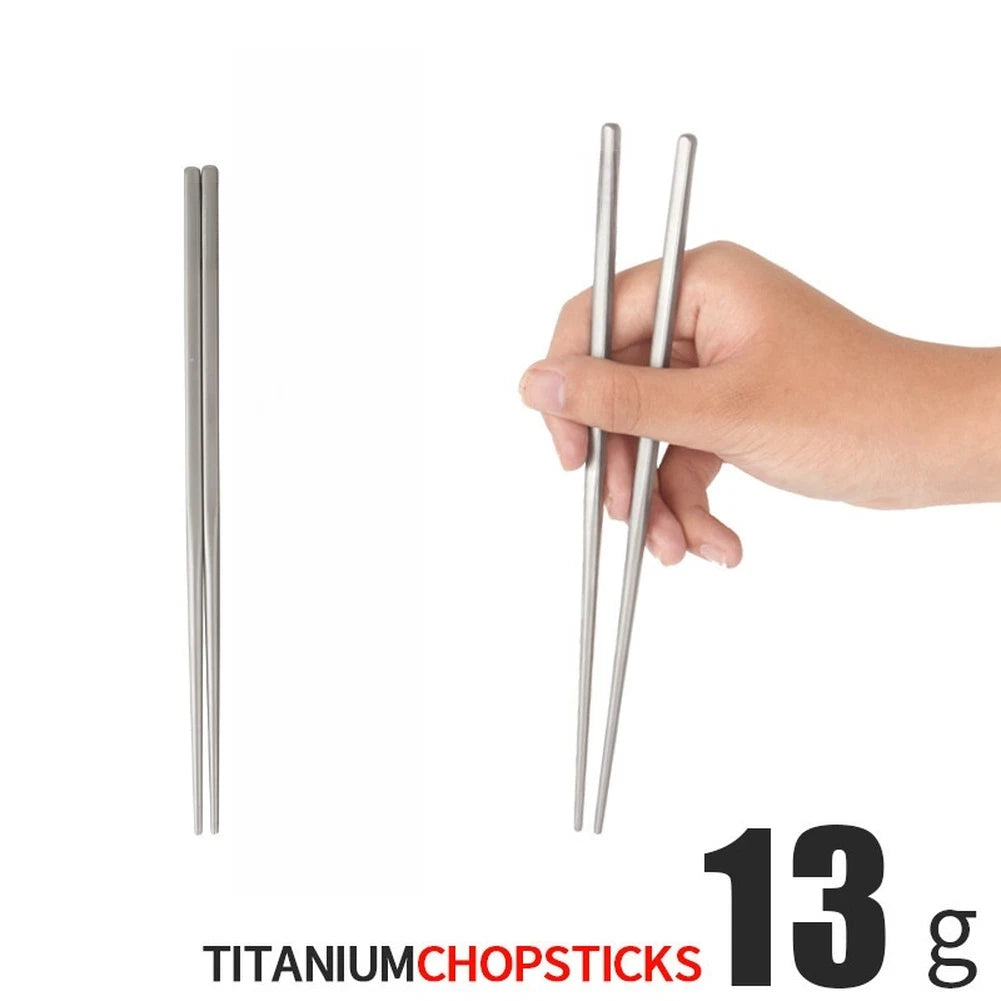 Titanium Chopsticks for Outdoor Camping Hiking Picnic Use