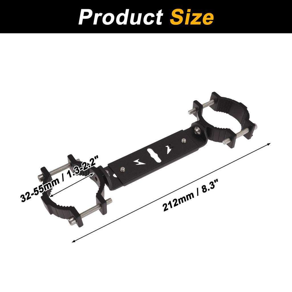 Light Bar Mounting Bracket for Motorcycle (Aluminum Alloy, Black)