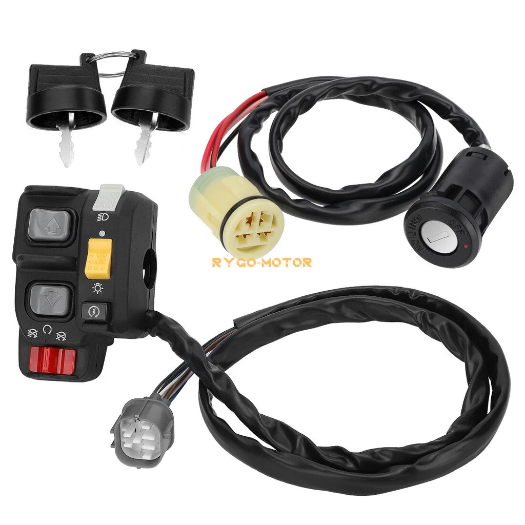 Handlebar & Key Switch for Honda Rancher 350 ES TRX350TE TRX350FE (2000–2005)