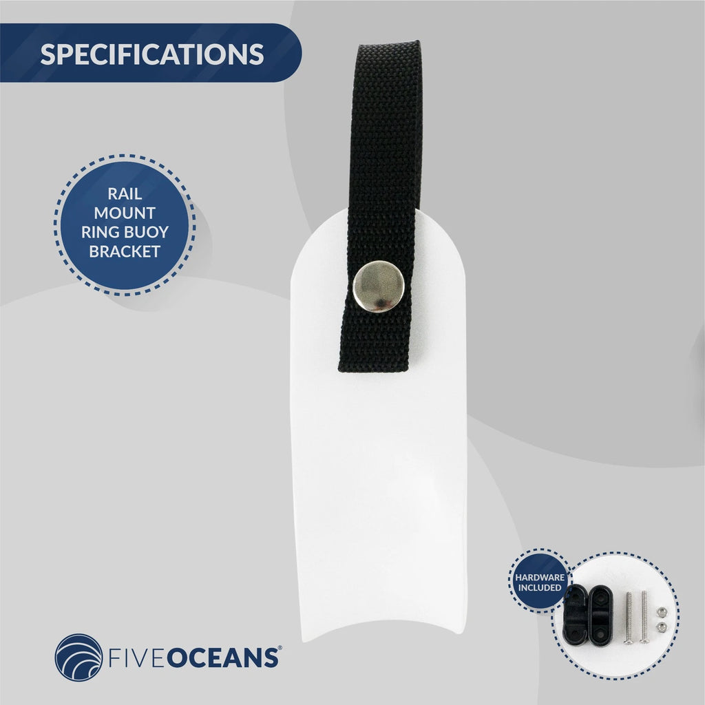 Aluminum Ring Buoy Mounting Bracket Holder for Rail/Flat Mount