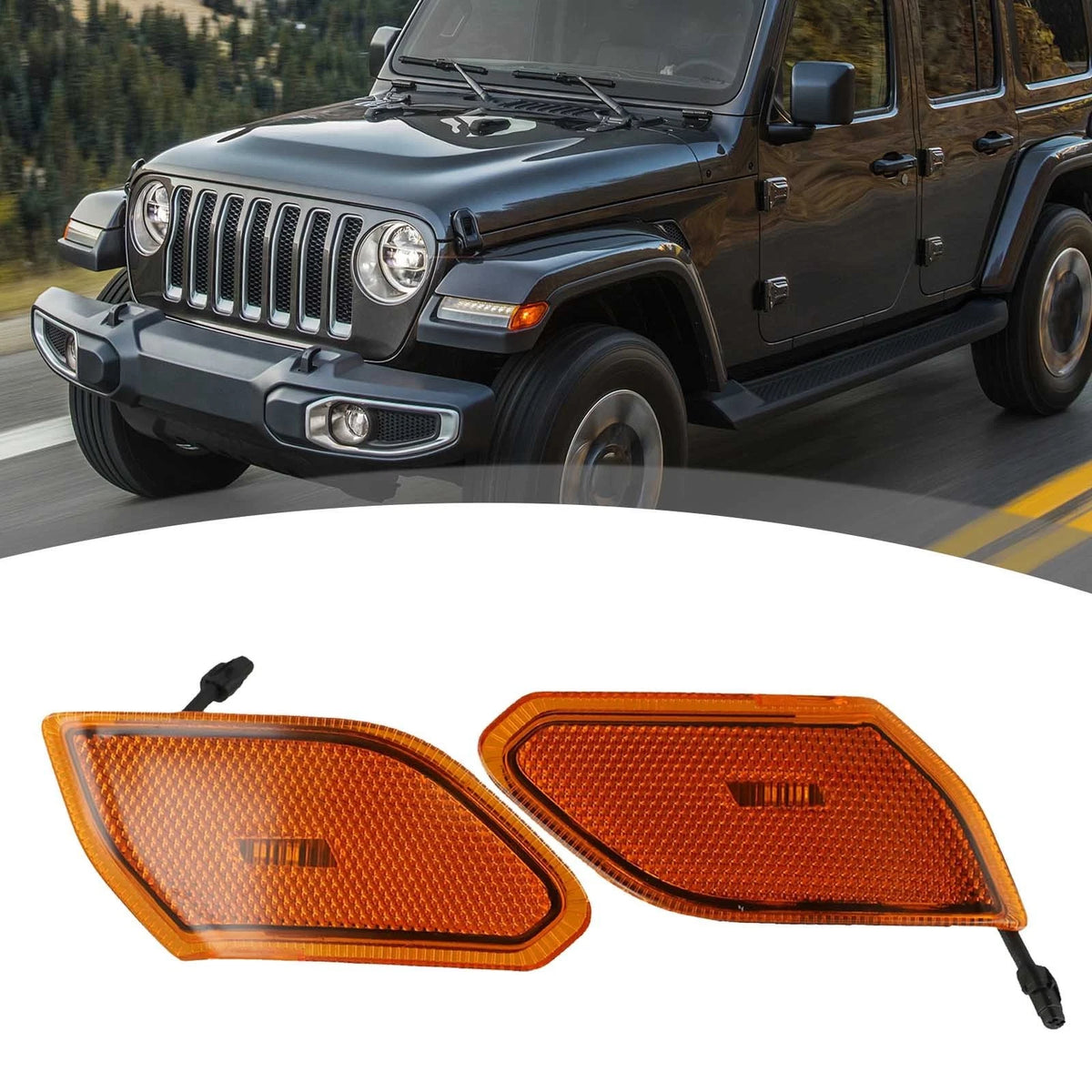 LED Turn Signal Lamps for Jeep Wrangler JL (2018–2023)