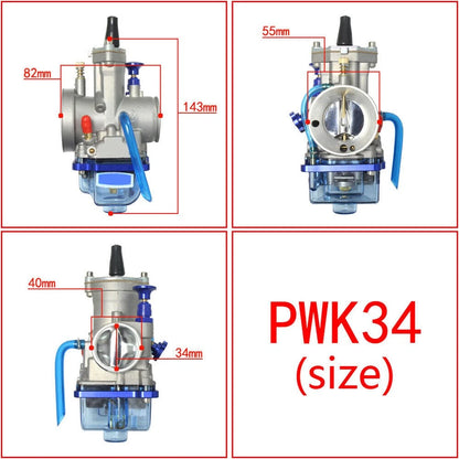 Carburetor 34mm for PWK34 250-350cc ATV Racing Motorcycle (2/4-Stroke)