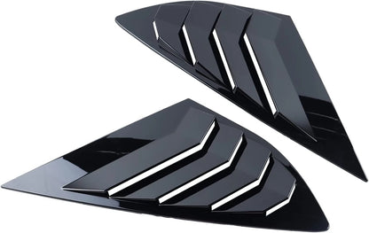 Gloss Black Rear Side Window Louver Shutter Cover for Ford Fusion Sedan (2013–2022)