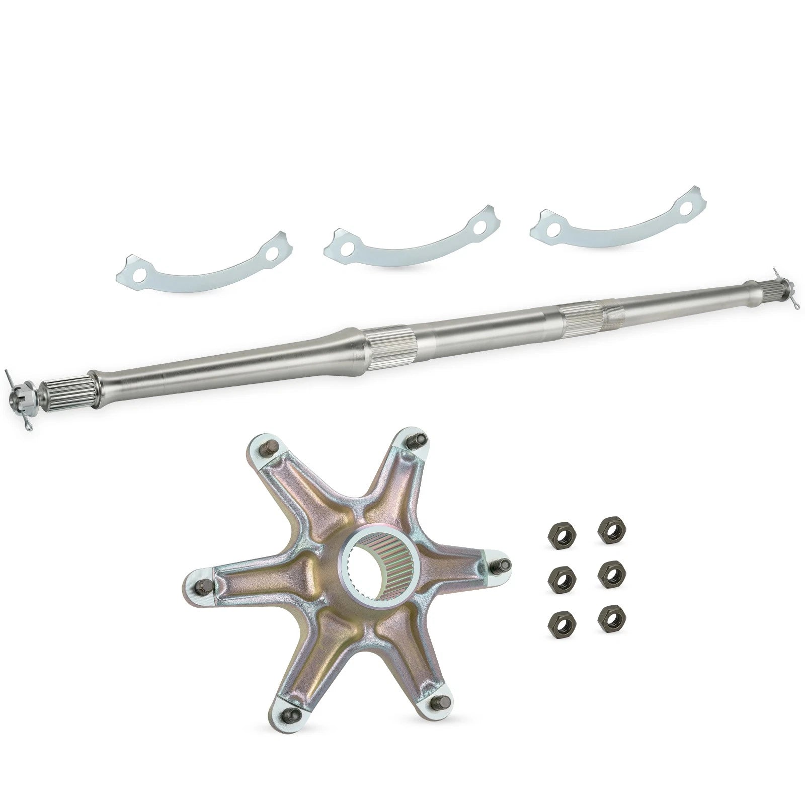 Rear Axle Shaft Kit w/ Sprocket Hub Nuts for Yamaha Tri Z 250 (1985–1986)