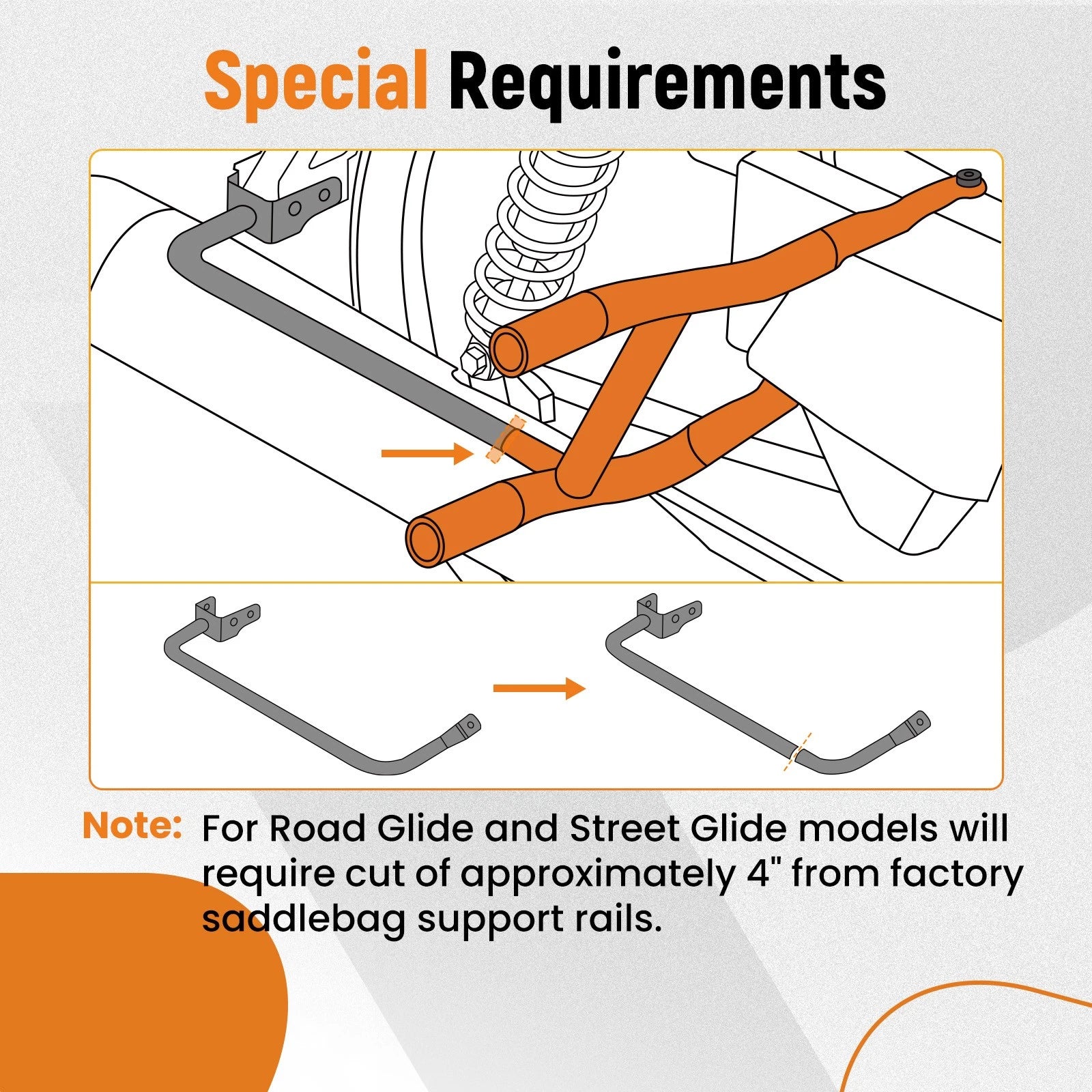 Rear Saddle Bag Guards for Harley Road Glide/Electra Glide (2009–2024)