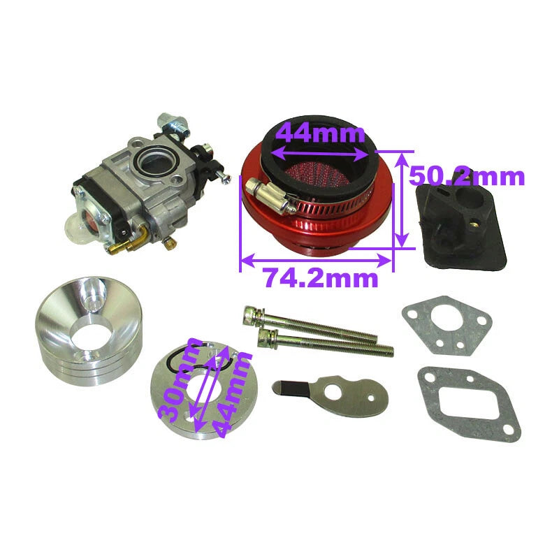 15mm Carburetor Air Filter Alloy Stack for Goped EVO 33cc 43cc 49cc