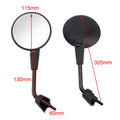 Mirror M8 Shorty Set of 2 Left & Right Black for Piaggio Vespa Primavera (50-150)