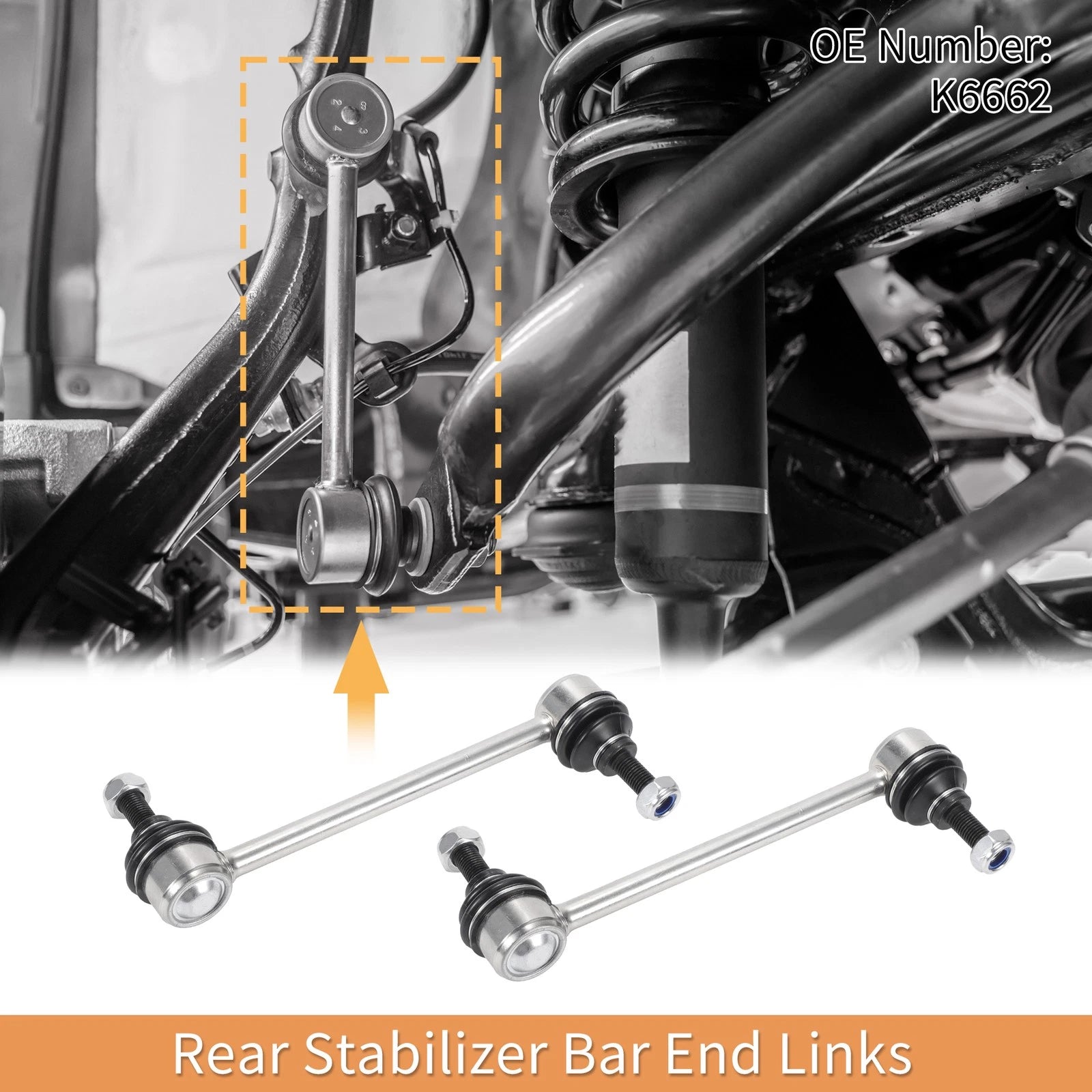 2PCS Rear Stabiliser Sway Bar Link Replacement for Chevrolet Monte Carlo (2000–2007)