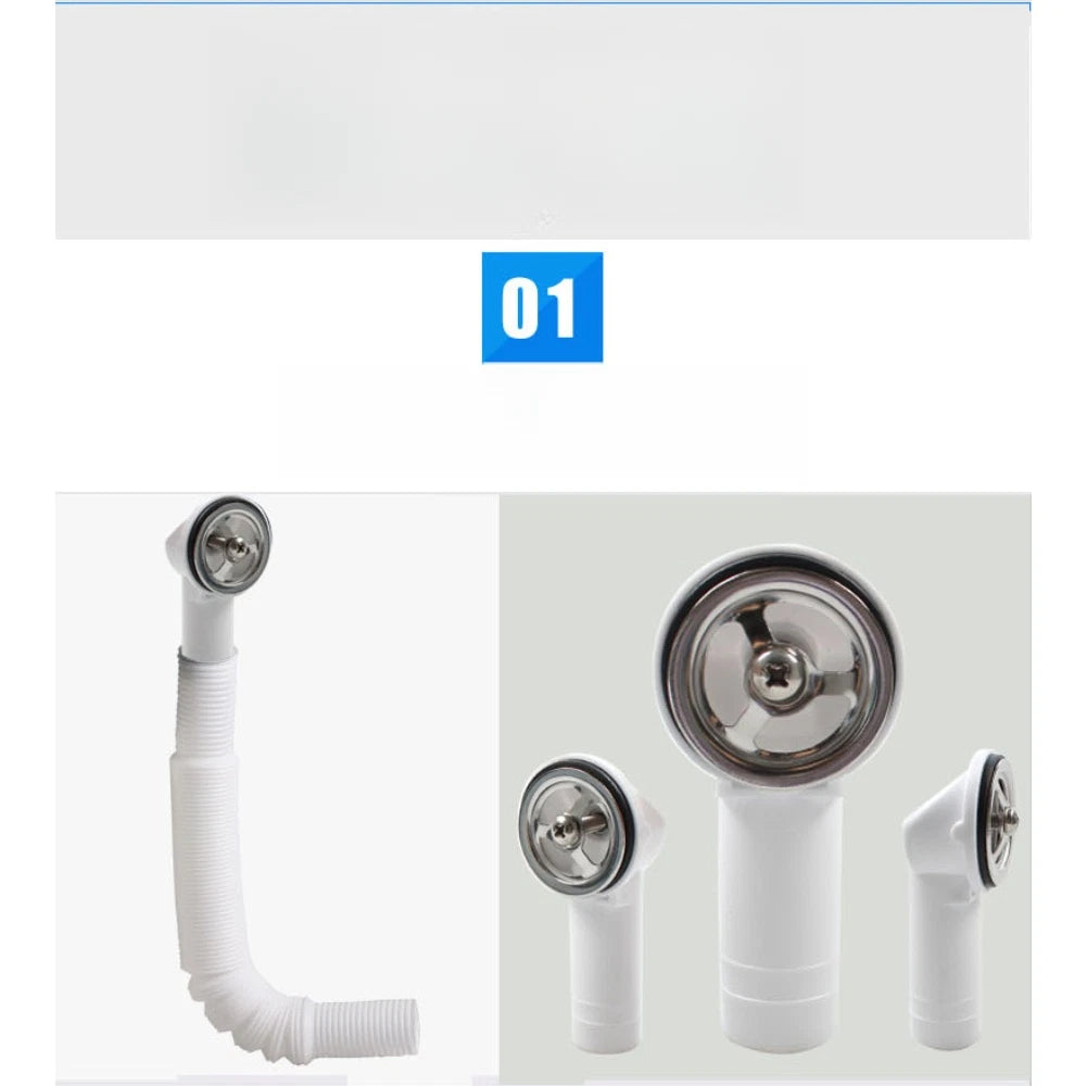 Round Kitchen Sink Overflow Drain with Adjustable Hose Connector