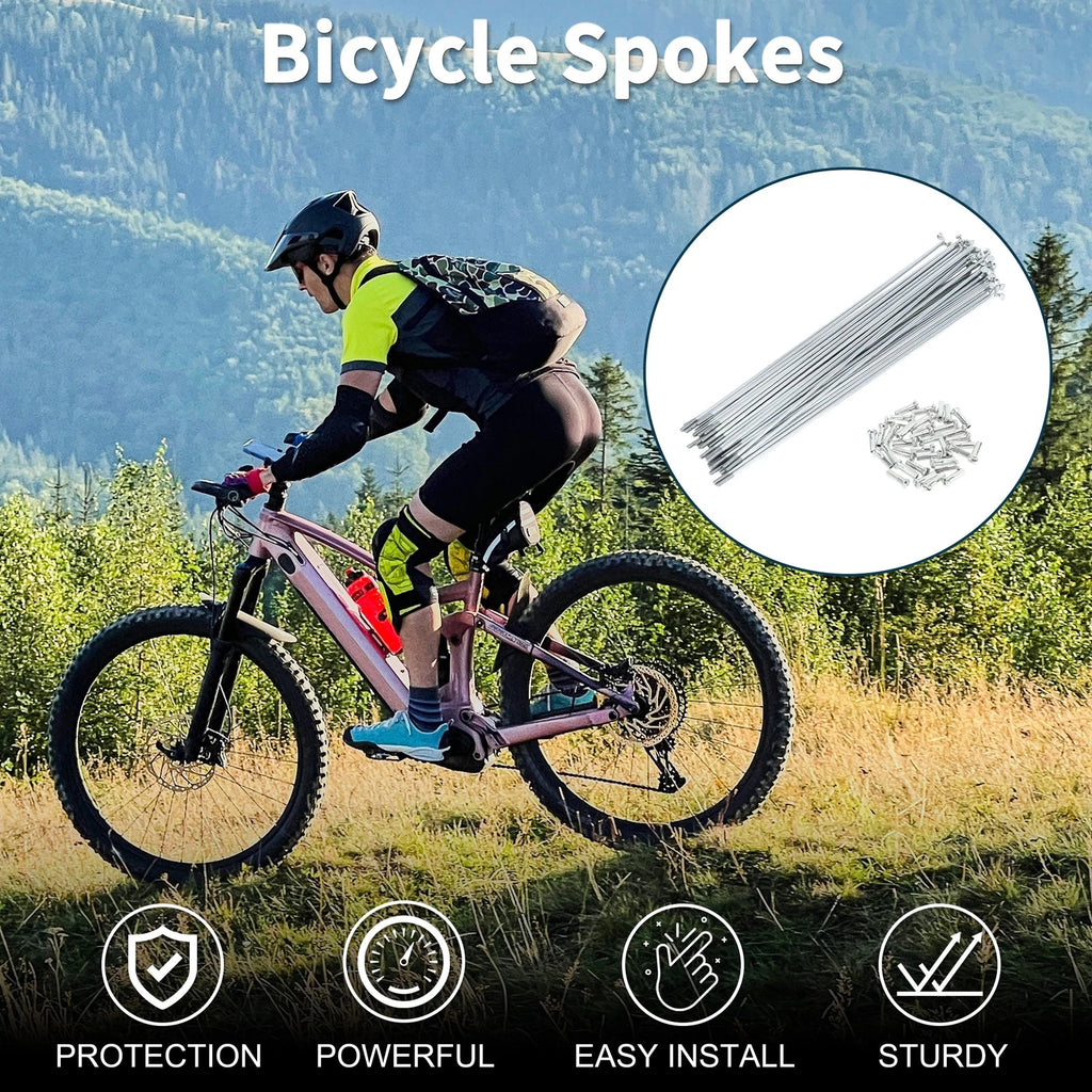 Bicycle Spokes and Nipples Set 14G 225mm for Universal (Universal)