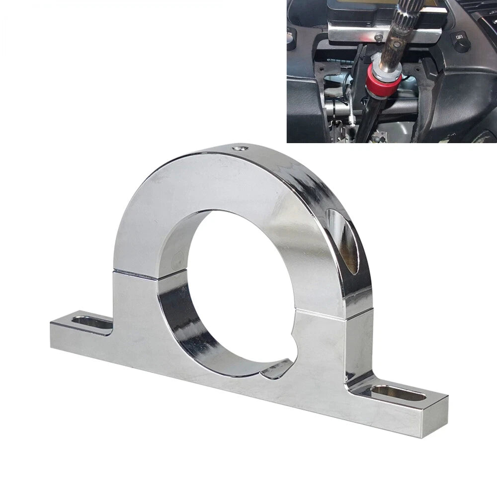 Steering Column Keyed Mount for Universal (2" Hole, Brushed Aluminum)