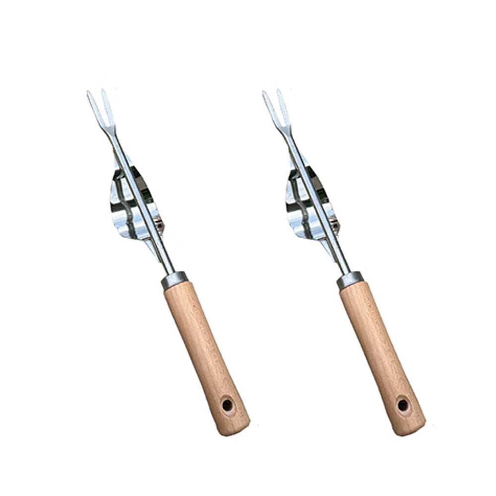 2Pcs Hand Weeder Weeding Removal Root Remover Garden Yard Weed Puller Tools Fork