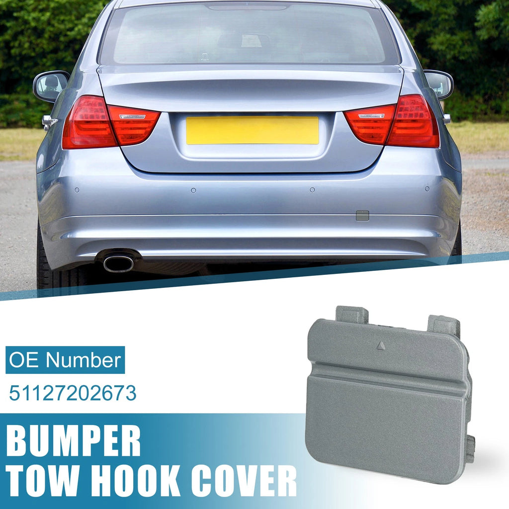 Rear Tow Hook Cover Replacement for BMW 3 Series E90 E91 (2009–2012) Gray